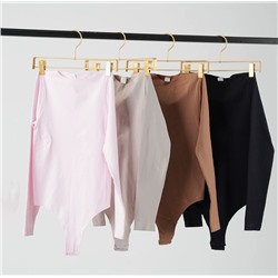 Бесшовное боди-футболка с длинным рукавом