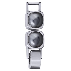 Удлинитель Теннис 2см (Майорка темно-серая 8мм; покрытие родий)