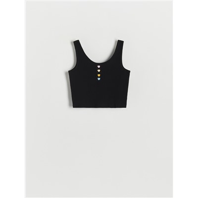 Crop Top mit hohem Baumwollanteil