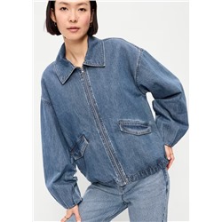 Full-Zip Harrington Jean Jacket