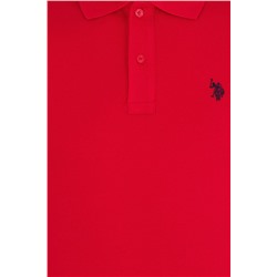 Erkek Kırmızı Basic Polo Yaka Tişört