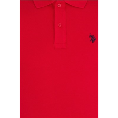 Erkek Kırmızı Basic Polo Yaka Tişört