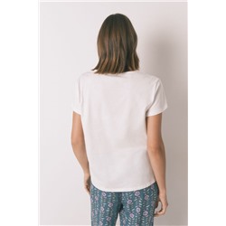 Camiseta manga corta 100% algodón blanco
