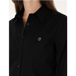 Siyah Slim Fit Uzun Kollu Gömlek