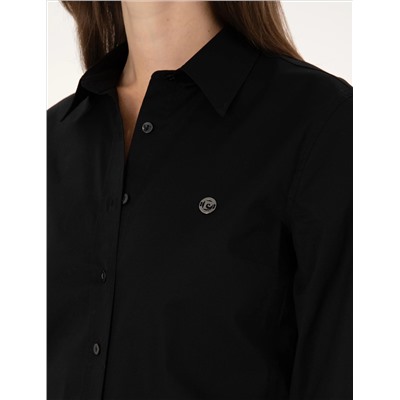 Siyah Slim Fit Uzun Kollu Gömlek