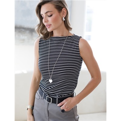 Топ из премиального хлопка с эластаном