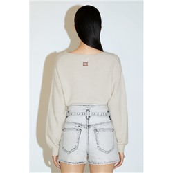 Jersey de lana y alpaca Crudo