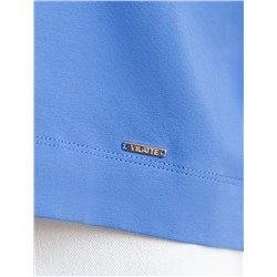 Футболка с V-вырезом и цельнокроеным рукавом из премиального хлопка