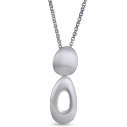 Кулон Геометрия (покрытие матовый родий) 85см