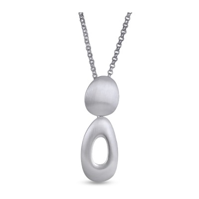 Кулон Геометрия (покрытие матовый родий) 85см