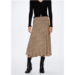 Falda midi estampada -  Mujer | MANGO OUTLET Melilla