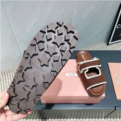 Вязанные шлепки МИУ МИ*У