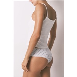 Braga brasileña ancha blanca estampado flores