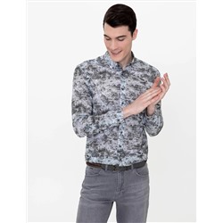 Haki Slim Fit Uzun Kollu Gömlek