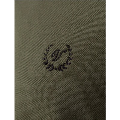 Футболка поло с плетеным воротником на пуговицах из эластичного хлопка