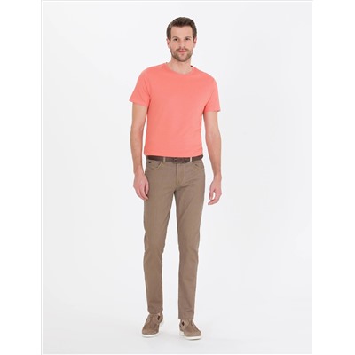 Pembe Slim Fit Basic Tişört