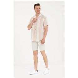 Erkek Camel Kısa Kollu Gömlek
