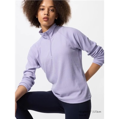 HEATTECH Fleece Stretch Half-Zip T-Shirt (Long Sleeve)