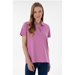 Kadın Pembe Basic Polo Yaka Tişört