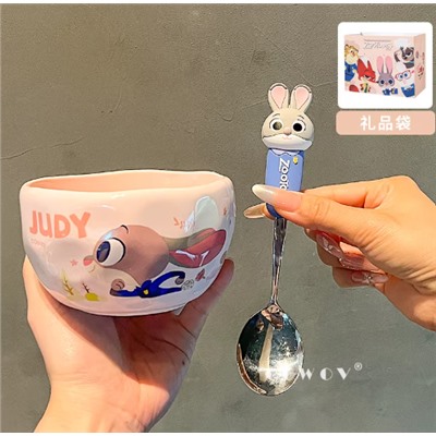 Набор тарелочка + ложка. В брендовой коробке Зоотопия