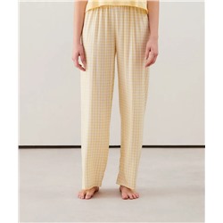 Pantalón recto de cuadros vichy