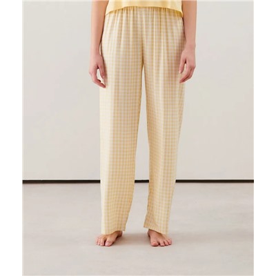 Pantalón recto de cuadros vichy