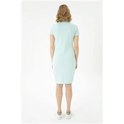 Kadın Su Yeşili Örme Elbise