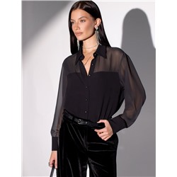 Блузка полупрозрачная из креп шифона
