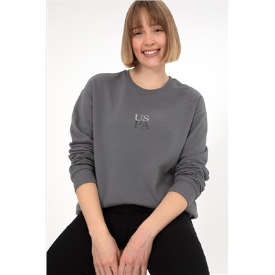 Erkek Gri Basic Sweatshirt