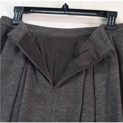 Женская  плиссированная натуральная твидовая юбка