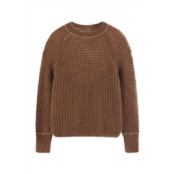 Jersey de mohair y lana Marrón