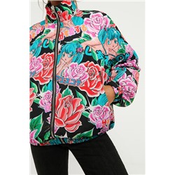 Chaqueta corta estampada