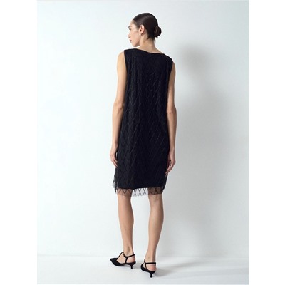 Платье мини с бисером, PL1616/glasperle