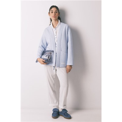 Bata corta alcochada azul