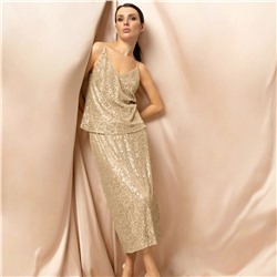 Юбка с пайетками на подкладе, Сияние гламура (hot bronze)