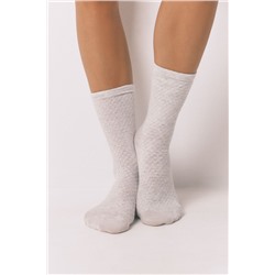 Calcetines largos lurex gris claro