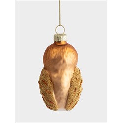 Игрушка елочная, 5х8 см, стекло, Сова, New year