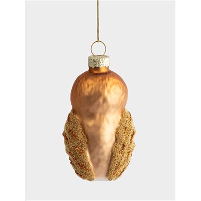 Игрушка елочная, 5х8 см, стекло, Сова, New year