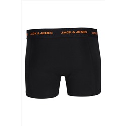 Jack & Jones Erkek Logolu Düz Renk 3'lü Boxeri Paketi - Marvin