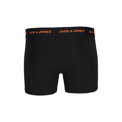 Jack & Jones Erkek Logolu Düz Renk 3'lü Boxeri Paketi - Marvin