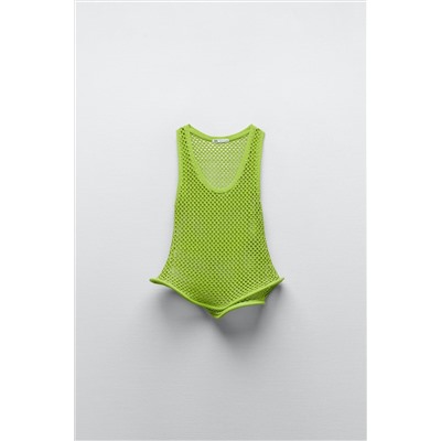MESH T-SHIRT WITH RIGID HEM