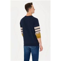 Erkek Lacivert Bisiklet Yaka Sweatshirt