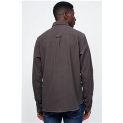 Camisa slim fit Antracita
