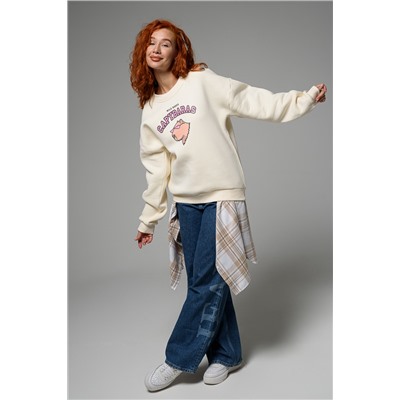 8526 Женский свитшот оверсайз