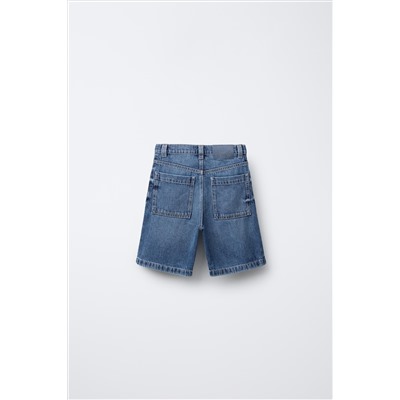 RELAXED FIT BAGGY DENIM BERMUDA SHORTS
