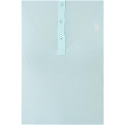Kadın Su Yeşili Basic Polo Yaka Tişört