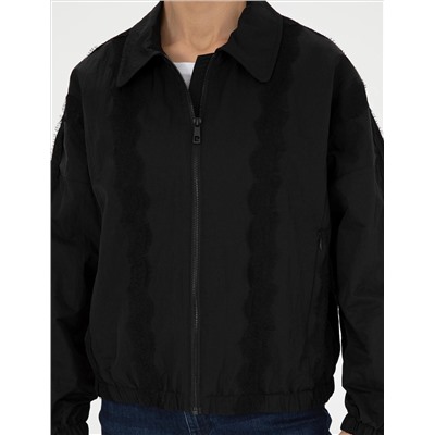 Siyah Comfort Fit Mevsimlik Mont