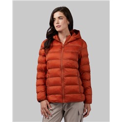 WOMEN'S LIGHTWEIGHT POLY-FILL PACKABLE HOODED JACKET