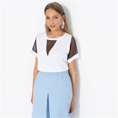 Футболка комбинированная, Всегда нарядна (extra)