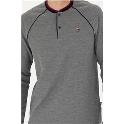 Erkek Antrasit Melanj Pijama Takımı